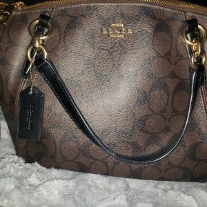 Coach Women's Small Kelsey Satchel, Brown/Black, F